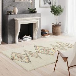 DÉCOWEB Tapis Motif Berbère - Himalaya Beige - 80 X 150 Cm -Tapis et paillasson Soldes 16782658 4