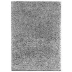 DÉCOWEB Tapis Flocon - Shaggy Frisé à Poils Longs - Gris Clair - 200 X 290 Cm