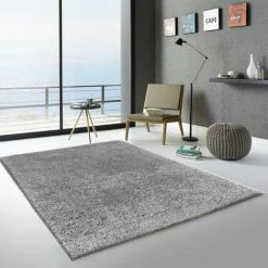 DÉCOWEB Tapis Flocon - Shaggy Frisé à Poils Longs - Gris Clair - 200 X 290 Cm 9 DÉCOWEB Tapis Flocon - Shaggy Frisé à Poils Longs - Gris Clair - 200 X 290 Cm -Tapis et paillasson Soldes 16897978 5