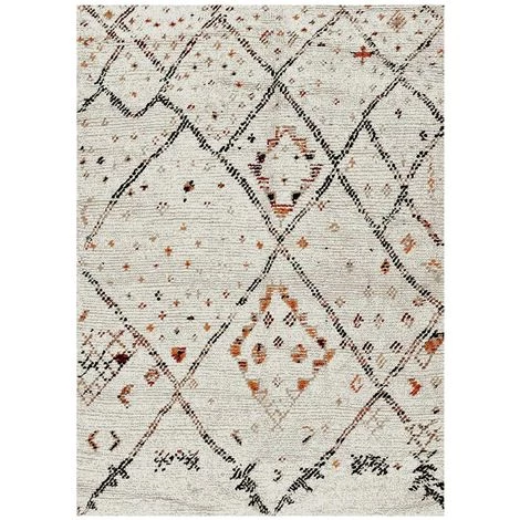 UNAMOURDETAPIS Tapis Berbère Style 40x60 Cm Rectangulaire MOROCCO STYLE Crème Entrée Adapté Au Chauffage Par Le Sol - Crème 2 UNAMOURDETAPIS Tapis Berbère Style 40x60 Cm Rectangulaire MOROCCO STYLE Crème Entrée Adapté Au Chauffage Par Le Sol - Crème – Image 2