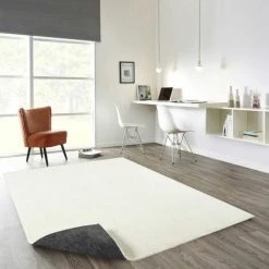DÉCOWEB Tapis Velours - Blanc Crème - Lavable En Machine - 60 X 115 Cm -Tapis et paillasson Soldes 16965984 5