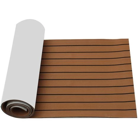 INSMA Rouleau Tapis Adhésif Pour Yacht EVA Mousse Decking Bateau 2400 X 600 X 6mm Marron 1 INSMA Rouleau Tapis Adhésif Pour Yacht EVA Mousse Decking Bateau 2400 X 600 X 6mm Marron