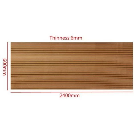 INSMA Rouleau Tapis Adhésif Pour Yacht EVA Mousse Decking Bateau 2400 X 600 X 6mm Marron 2 INSMA Rouleau Tapis Adhésif Pour Yacht EVA Mousse Decking Bateau 2400 X 600 X 6mm Marron – Image 2
