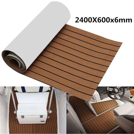 INSMA Rouleau Tapis Adhésif Pour Yacht EVA Mousse Decking Bateau 2400 X 600 X 6mm Marron 3 INSMA Rouleau Tapis Adhésif Pour Yacht EVA Mousse Decking Bateau 2400 X 600 X 6mm Marron – Image 3