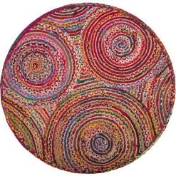 BELIANI Tapis En Tissu Multicolore 140x140cm - Multicolore