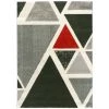 DÉCOWEB Tapis De Salon Design - Seventies - Triangles Multicolores - 200 X 290 Cm