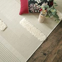 DÉCOWEB Tapis En Relief Géométrique - Salvador - Lignes écru Et Beige Naturel - 80 X 150 Cm 9 DÉCOWEB Tapis En Relief Géométrique - Salvador - Lignes écru Et Beige Naturel - 80 X 150 Cm -Tapis et paillasson Soldes 18034654 5