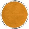 Atmosphera - Tapis Décoratif Ocre En Coton D 120 Cm - Ocre