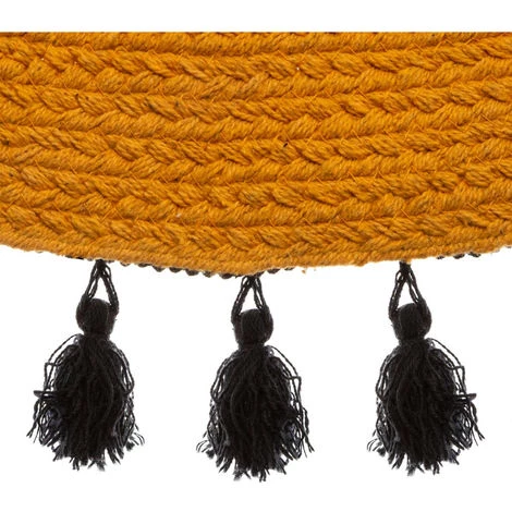 Atmosphera - Tapis Décoratif Ocre En Coton D 120 Cm - Ocre 3 Atmosphera - Tapis Décoratif Ocre En Coton D 120 Cm - Ocre – Image 3