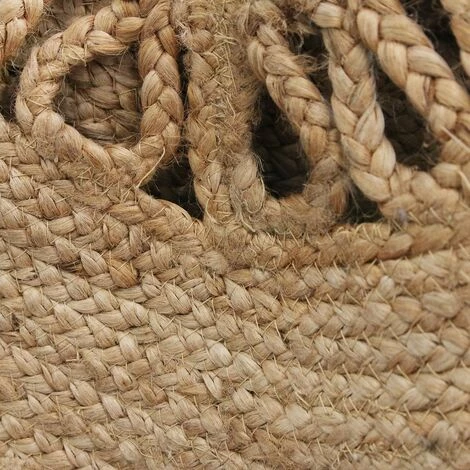 THE HOME DECO FACTORY Tapis Rond Jute Ajouré 90 Cm - Beige 4 THE HOME DECO FACTORY Tapis Rond Jute Ajouré 90 Cm - Beige – Image 4