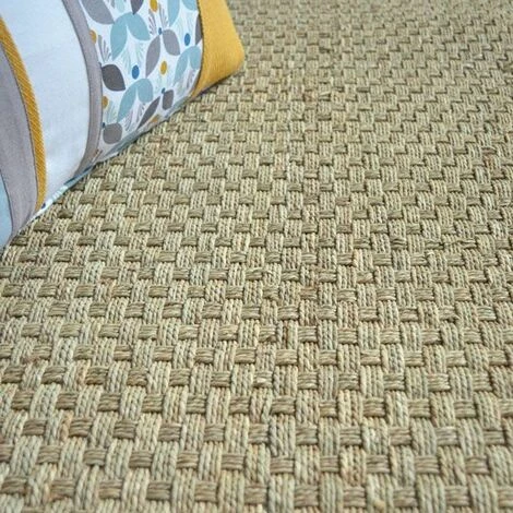 DÉCOWEB Tapis Jonc De Mer Paro Fin Natté 4x4 - Ganse Coton Noire - 200 X 290 Cm 3 DÉCOWEB Tapis Jonc De Mer Paro Fin Natté 4x4 - Ganse Coton Noire - 200 X 290 Cm – Image 3