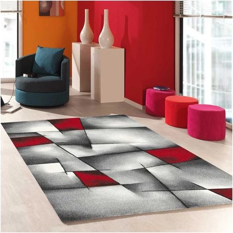 DEZENCO Tapis Salon 60x110 Cm Rectangulaire PARLAK 3D Rouge Entrée Adapté Au Chauffage Par Le Sol - Rouge 1 DEZENCO Tapis Salon 60x110 Cm Rectangulaire PARLAK 3D Rouge Entrée Adapté Au Chauffage Par Le Sol - Rouge