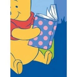 DEZENCO Tapis Salon 95x133 Cm Forme Originale WINNIE L'OURSON STORY Bleu Chambre Adapté Au Chauffage Par Le Sol - Bleu -Tapis et paillasson Soldes 18385114 4