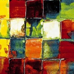 DEZENCO Tapis Salon 80x150 Cm Rectangulaire JOLIA 2 Multicolore Chambre Adapté Au Chauffage Par Le Sol - Multicolore -Tapis et paillasson Soldes 18385117 3