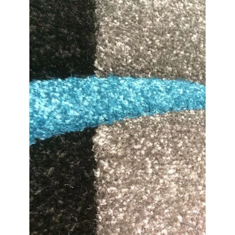 DEZENCO Tapis Salon 80x150 Cm Rectangulaire DIAVIRGULE Bleu Chambre Adapté Au Chauffage Par Le Sol - Bleu 4 DEZENCO Tapis Salon 80x150 Cm Rectangulaire DIAVIRGULE Bleu Chambre Adapté Au Chauffage Par Le Sol - Bleu – Image 4