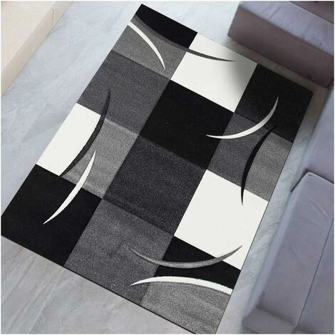 DEZENCO Tapis Salon 160x230 Cm Rectangulaire DIAVIRGULE Gris Salon Adapté Au Chauffage Par Le Sol - Gris 1 DEZENCO Tapis Salon 160x230 Cm Rectangulaire DIAVIRGULE Gris Salon Adapté Au Chauffage Par Le Sol - Gris