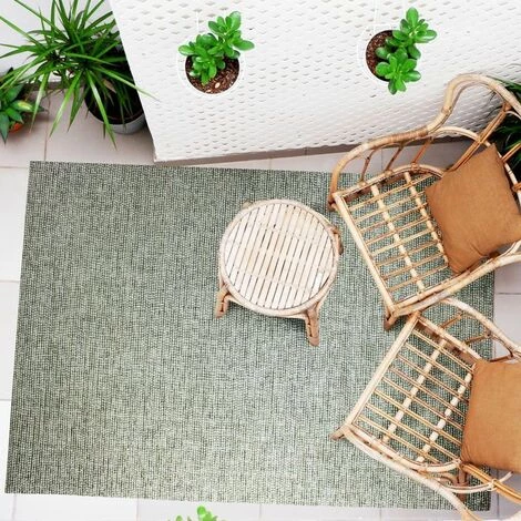 THEDECOFACTORY KOKO - <p>Tapis Effet Tweed Pour Intérieur Et Extérieur Vert 120x170 - Vert 2 THEDECOFACTORY KOKO - <p>Tapis Effet Tweed Pour Intérieur Et Extérieur Vert 120x170 - Vert – Image 2