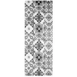 THEDECOFACTORY AZULEJOS VINYLE - <p>Tapis De Cuisine Carreaux De Ciment Noir 45x120 - Noir