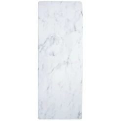 THEDECOFACTORY MARBRE VINYLE - <p>Tapis De Cuisine Imprimé Marbre 45x120 - Blanc