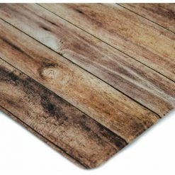 THEDECOFACTORY WOODY VINYLE - <p>Tapis De Cuisine Imprimé Bois Marron 45x75 - Marron -Tapis et paillasson Soldes 18423168 3