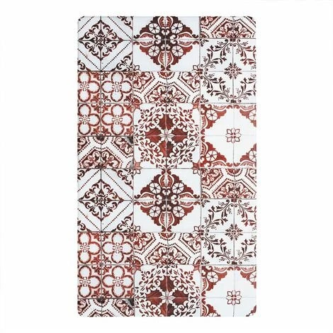 THEDECOFACTORY AZULEJOS VINYLE - <p>Tapis De Cuisine Carreaux De Ciment Rouge 45x75 - Rouge 1 THEDECOFACTORY AZULEJOS VINYLE - <p>Tapis De Cuisine Carreaux De Ciment Rouge 45x75 - Rouge