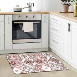 THEDECOFACTORY AZULEJOS VINYLE - <p>Tapis De Cuisine Carreaux De Ciment Rouge 45x75 - Rouge 7 THEDECOFACTORY AZULEJOS VINYLE - <p>Tapis De Cuisine Carreaux De Ciment Rouge 45x75 - Rouge -Tapis et paillasson Soldes 18423170 4