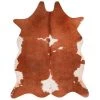 DELADECO Tapis Imitation Peau De Vache Marron Intérieur Et Extérieur Super 6 Marron 155x190 - Marron