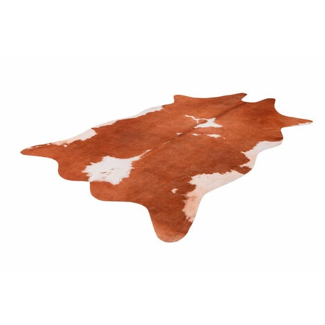 DELADECO Tapis Imitation Peau De Vache Marron Intérieur Et Extérieur Super 6 Marron 155x190 - Marron 3 DELADECO Tapis Imitation Peau De Vache Marron Intérieur Et Extérieur Super 6 Marron 155x190 - Marron – Image 3