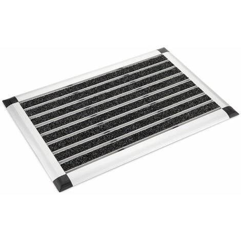 Bomoe AluGant Paillasson En Aluminium - Tapis En Caoutchouc Tapis De Couloir - Pour L’Intérieur & L’Extérieur - Porte D'entrée - Antidérapant & Résistant 1.5cm, 40cm, 60cm 2 Bomoe AluGant Paillasson En Aluminium - Tapis En Caoutchouc Tapis De Couloir - Pour L’Intérieur & L’Extérieur - Porte D'entrée - Antidérapant & Résistant 1.5cm, 40cm, 60cm – Image 2