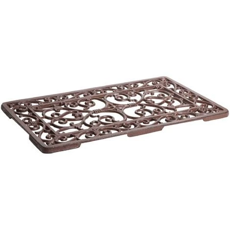 BISCOTTINI Pailasson En Fonte, Rouillie Veillie L58xPR34xH1,5 Cm 1 BISCOTTINI Pailasson En Fonte, Rouillie Veillie L58xPR34xH1,5 Cm