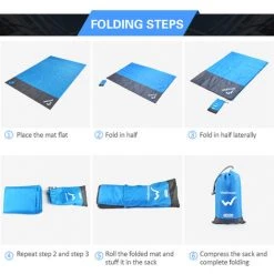 WELLHOUSE Tapis De Plage Etanche, Tapis De Pique-Nique Exterieur, M, Armee Verte -Tapis et paillasson Soldes 18557847 5