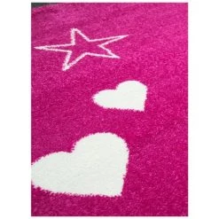 DEZENCO Tapis Salon 160x230 Cm Rectangulaire LICORNE VOLANTE Rose Chambre Adapté Au Chauffage Par Le Sol - Rose -Tapis et paillasson Soldes 18624720 5