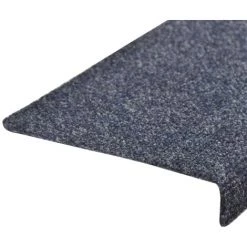 Tapis D'escalier 15 Pcs Tissu Aiguilleté 65x25 Cm Bleu VidaXL 8 Tapis D'escalier 15 Pcs Tissu Aiguilleté 65x25 Cm Bleu VidaXL -Tapis et paillasson Soldes 18753643 4