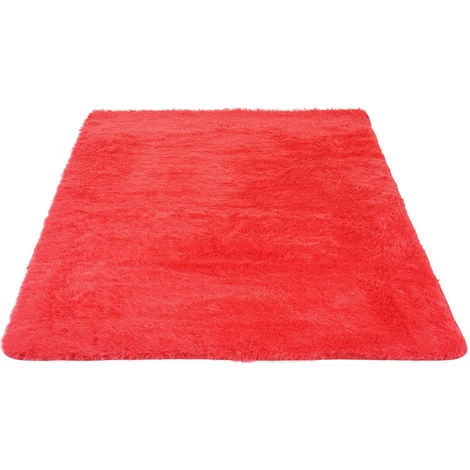 Tapis HHG-274, Shaggy, épais, Poil Long, Tissu/textile, Cotonneux, Doux, 200x140cm ~ Rouge 3 Tapis HHG-274, Shaggy, épais, Poil Long, Tissu/textile, Cotonneux, Doux, 200x140cm ~ Rouge – Image 3