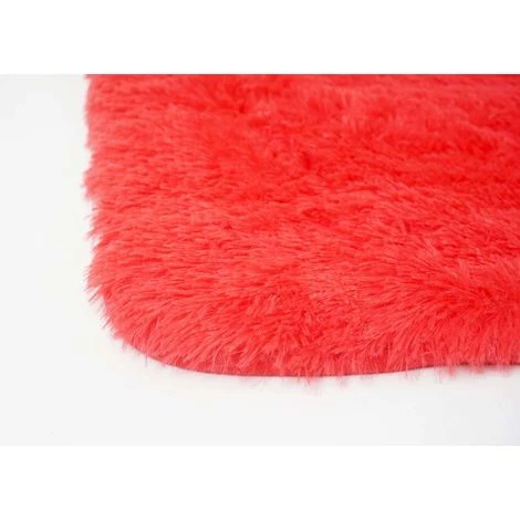 Tapis HHG-274, Shaggy, épais, Poil Long, Tissu/textile, Cotonneux, Doux, 200x140cm ~ Rouge 4 Tapis HHG-274, Shaggy, épais, Poil Long, Tissu/textile, Cotonneux, Doux, 200x140cm ~ Rouge – Image 4