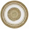 THEDECOFACTORY FUNNY JUTE - <p>Tapis Rond En Jute Et Coton Cercle Blanc Diam.70 - Blanc
