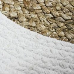 THEDECOFACTORY FUNNY JUTE - <p>Tapis Rond En Jute Et Coton Cercle Blanc Diam.70 - Blanc 7 THEDECOFACTORY FUNNY JUTE - <p>Tapis Rond En Jute Et Coton Cercle Blanc Diam.70 - Blanc -Tapis et paillasson Soldes 18945682 4