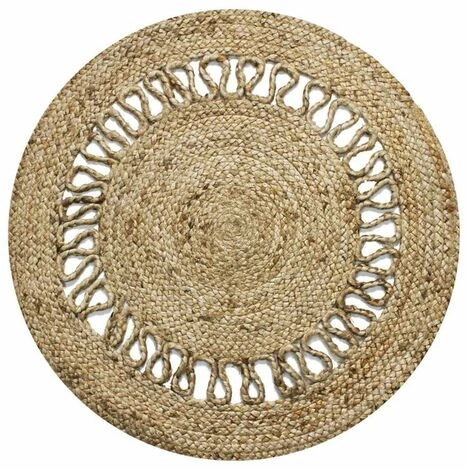 THEDECOFACTORY FUNNY JUTE - <p>Tapis Rond En Jute Vague Naturel Diam.70 - Marron 1 THEDECOFACTORY FUNNY JUTE - <p>Tapis Rond En Jute Vague Naturel Diam.70 - Marron