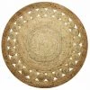 THEDECOFACTORY FUNNY JUTE - <p>Tapis Rond En Jute Rosace Naturel Diam.120 - Marron