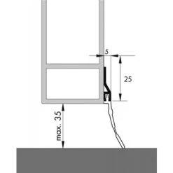 ELLEN Plinthe En Applique à Grande Lèvre De Bas De Porte Type ADS - GL Longueur 3 M -Tapis et paillasson Soldes 18995798 3