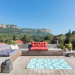 RED DECO Tapis D'extérieur Réversible GALAPAGOS Bleu 180x120cm - Bleu -Tapis et paillasson Soldes 19064728 4