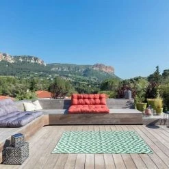 RED DECO Tapis D'extérieur Réversible MADAGASCAR Vert 180x90cm - Vert -Tapis et paillasson Soldes 19064769 3