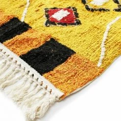 THEDECOFACTORY BERBERE COLOR - <p>Tapis 100 % Coton Esprit Berbère Jaune 160x230 - Jaune -Tapis et paillasson Soldes 19065138 3