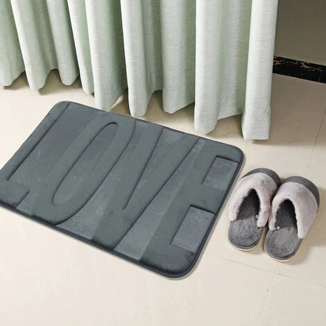 INSMA Tapis Mémoire De Toison De Corail 40x60 Cm Tapis Salle De Bain Et Cuisine Gris 1 INSMA Tapis Mémoire De Toison De Corail 40x60 Cm Tapis Salle De Bain Et Cuisine Gris