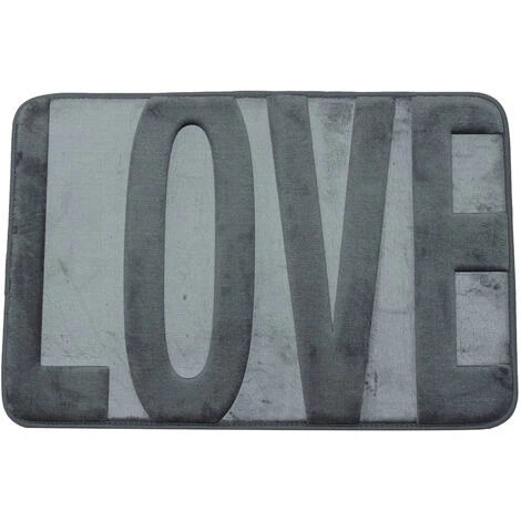 INSMA Tapis Mémoire De Toison De Corail 40x60 Cm Tapis Salle De Bain Et Cuisine Gris 2 INSMA Tapis Mémoire De Toison De Corail 40x60 Cm Tapis Salle De Bain Et Cuisine Gris – Image 2