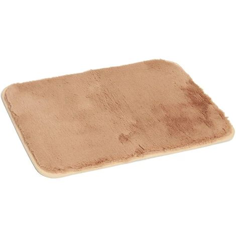 INSMA Tapis De Porte Shaggy - Douce Imitation Fourrure Salon Sol Peluche Tapis Brun Clair 40*60cm 3 INSMA Tapis De Porte Shaggy - Douce Imitation Fourrure Salon Sol Peluche Tapis Brun Clair 40*60cm – Image 3