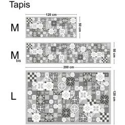 99DÉCO Ciment Style Gris | Tapis Vinyle Imprimé, CIMENT STYLE GRIS – L120xH50cm 99deco -Tapis et paillasson Soldes 19326255 4