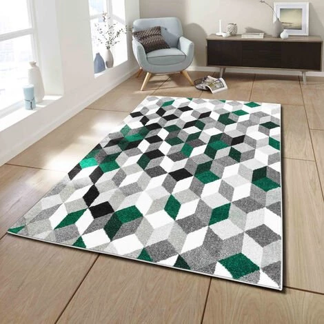 HOMEMAISON Tapis Déco à Facettes 3D Vert 50 X 80 Cm - Vert 1 HOMEMAISON Tapis Déco à Facettes 3D Vert 50 X 80 Cm - Vert