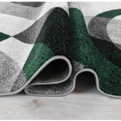 HOMEMAISON Tapis Aux Impressions De Rosaces Vert 50 X 80 Cm - Vert