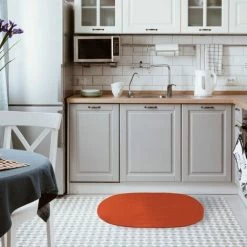 THEDECOFACTORY TAM TAM - <p>Tapis En Coton Réversible Effet Cordage Orange 50x80 - Orange -Tapis et paillasson Soldes 19409185 5